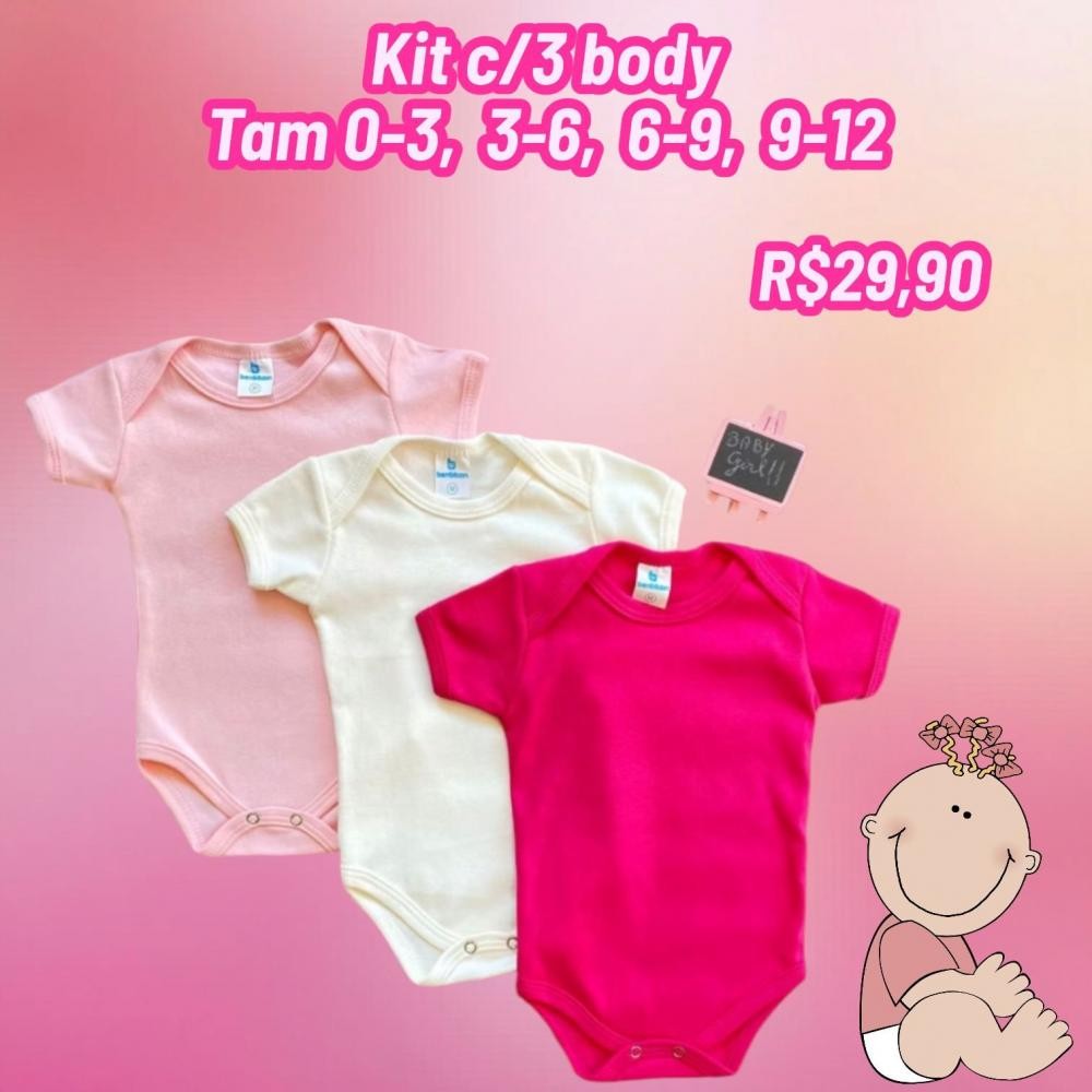 BODY BEBE 3 UN /3 MESES ROSA TAM 0