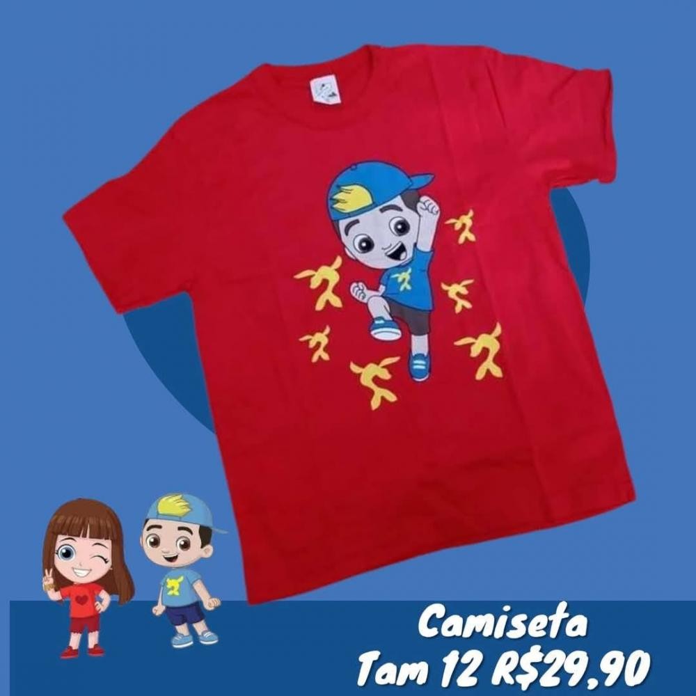 CAMISETA LUCAS NETO VERMELHA  TAM 12