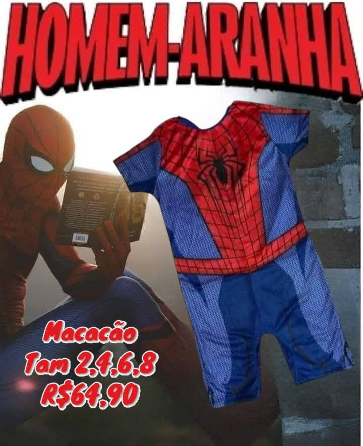 FANTASIA HOMEM ARANHA MACACAO  TAM 4