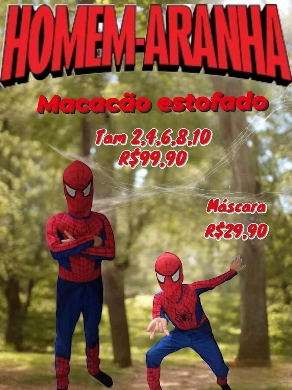 FANTASIA HOMEM ARANHA MACACAO ENCHIMENTO  TAM 4