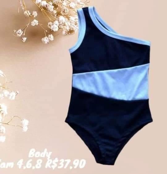 BODY SUPLEX BRANCO PRETO TAM 4