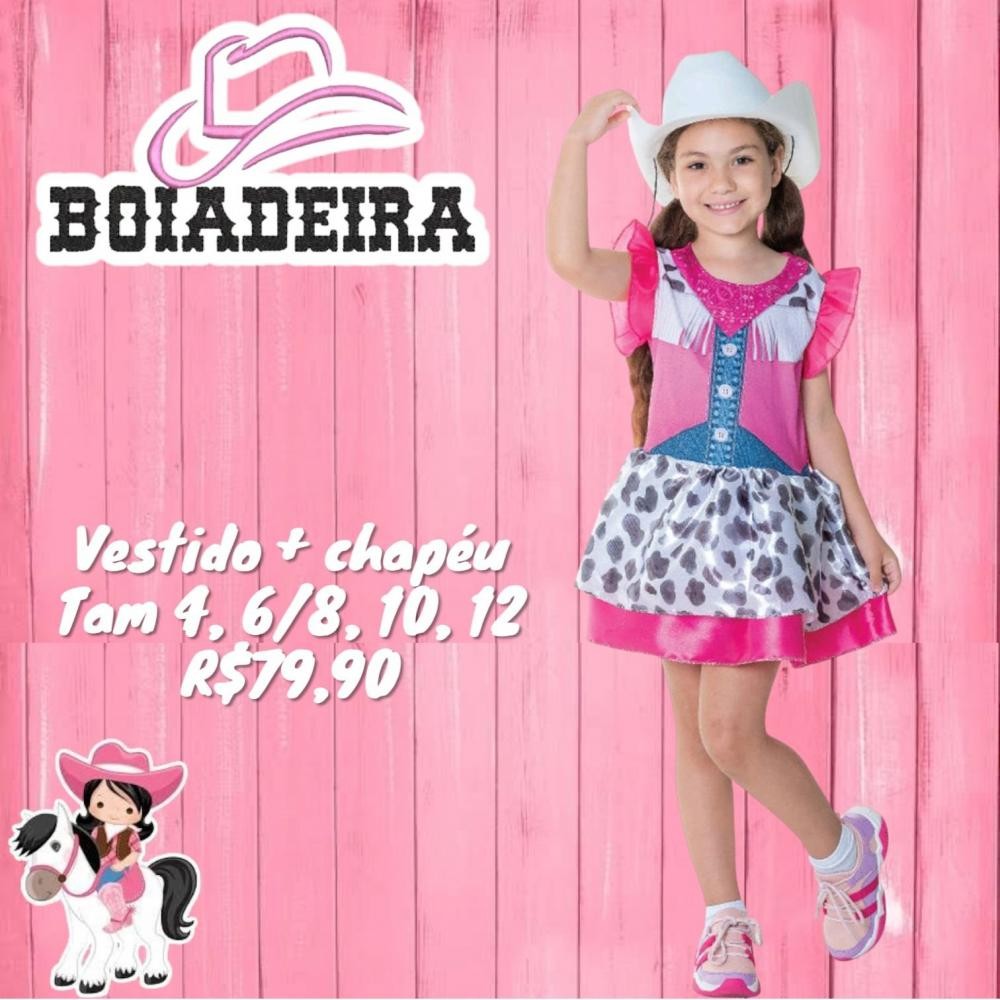 FANTASIA BOIADEIRA + CHAPEU /8  TAM 6