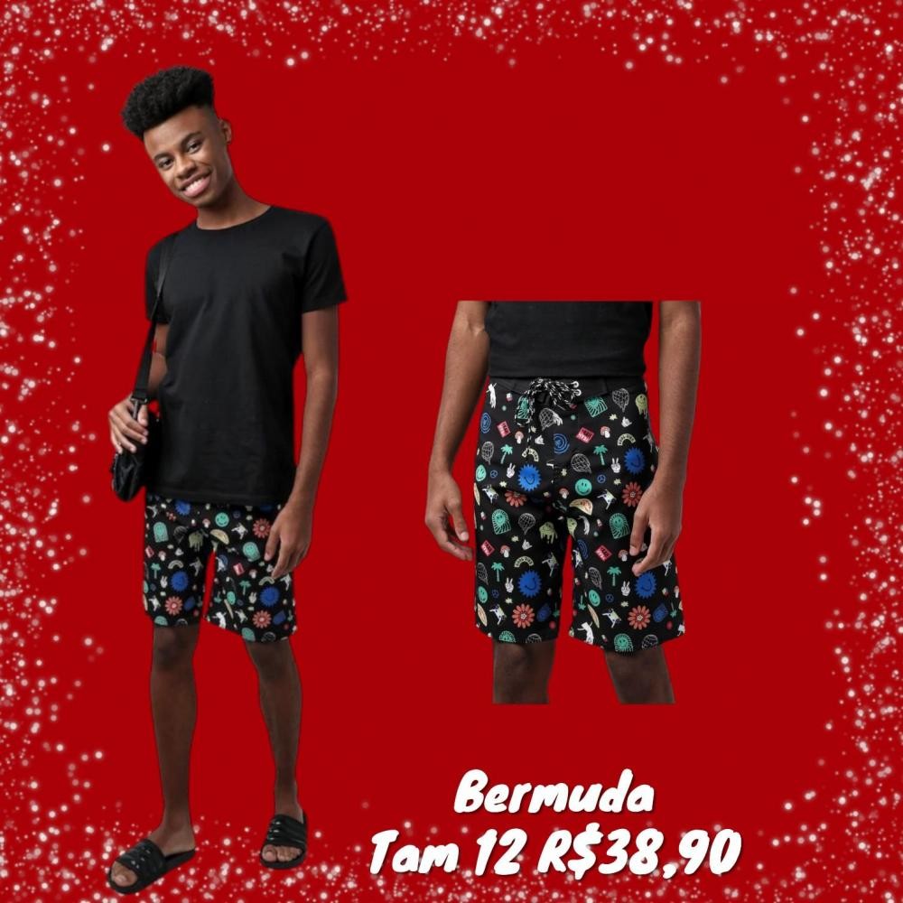 BERMUDA COLORIDO  TAM 12