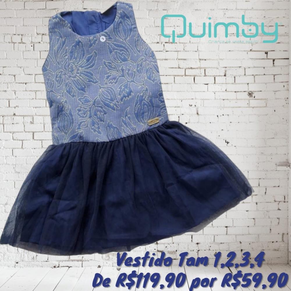 VESTIDO QUIMBY AZUL TAM 1