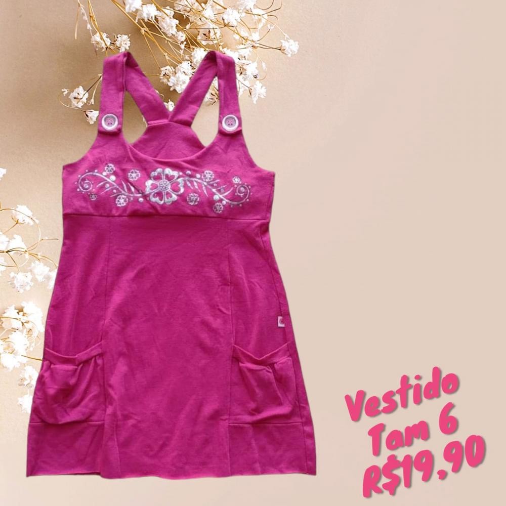 VESTIDO ROSA TAM 6
