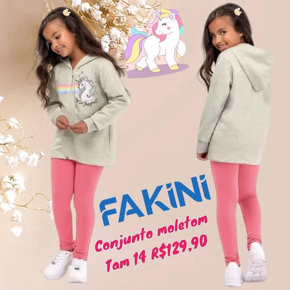CONJ CASACO UNICORNIO + LEGGING  TAM 14