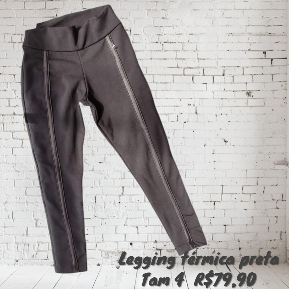 LEGGING TERMICA PRETA  TAM 4