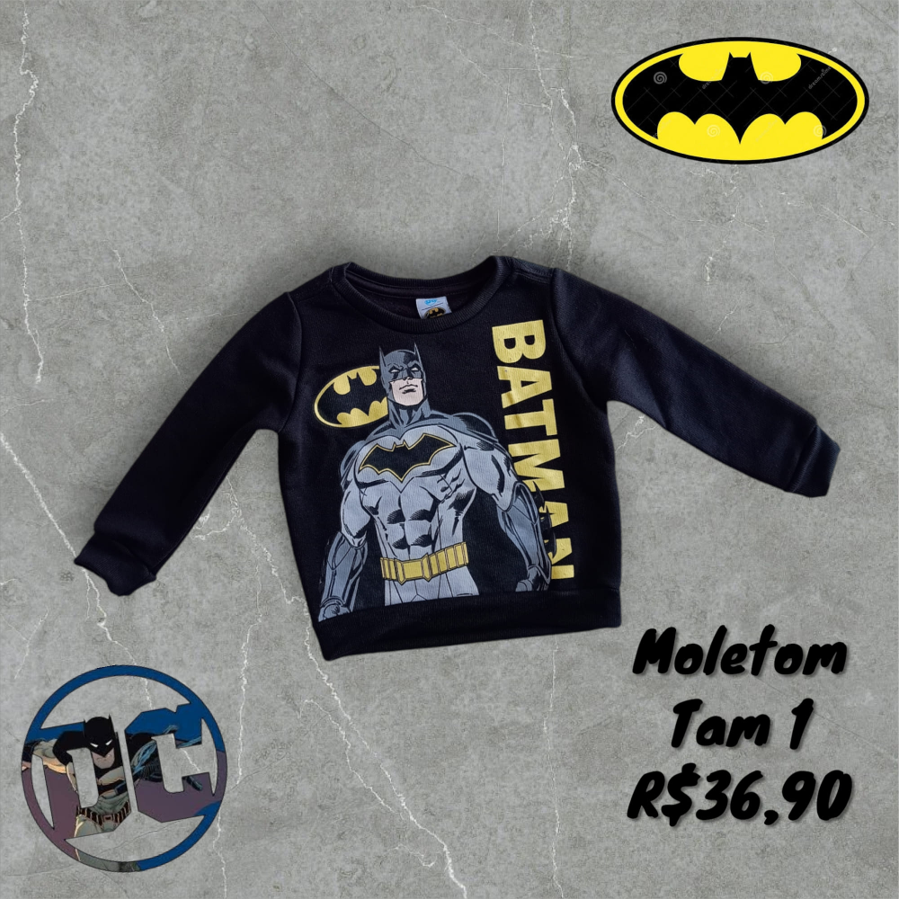 BLUSA MOLETOM BATMAN  TAM 1