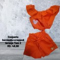 CONJ BERMUDA + CROPPED LARANJA  TAM 2