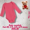 BODY ML CANELADO /9 MESES ROSA TAM 6