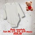 BODY ML CANELADO /9 MESES BRANCO TAM 6
