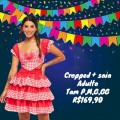 CROPPED CORACAO + SAIA ADULTO  TAM P